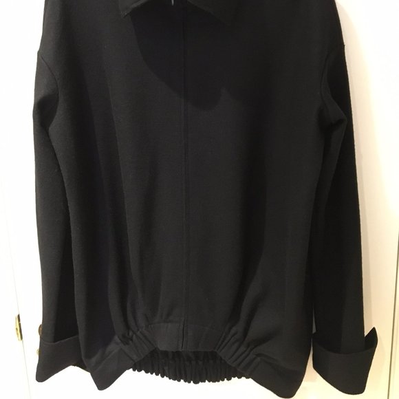 Cool black wool oversized jacket, MSP size 2 (M/US 8) - Picture 4 of 14